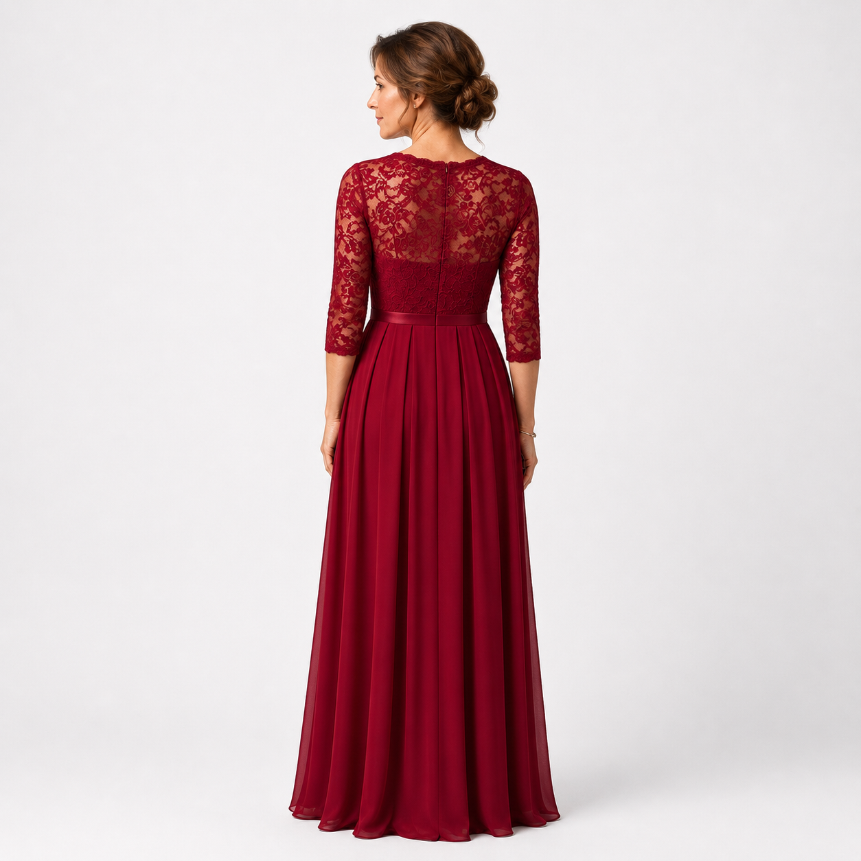Robe élégante taille marquée femme