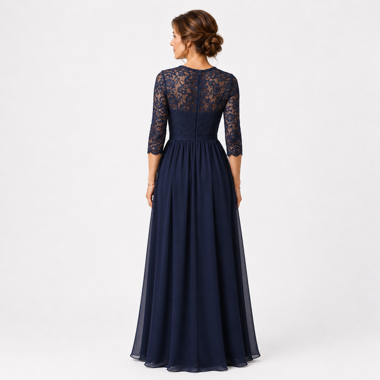 Robe élégante taille marquée femme