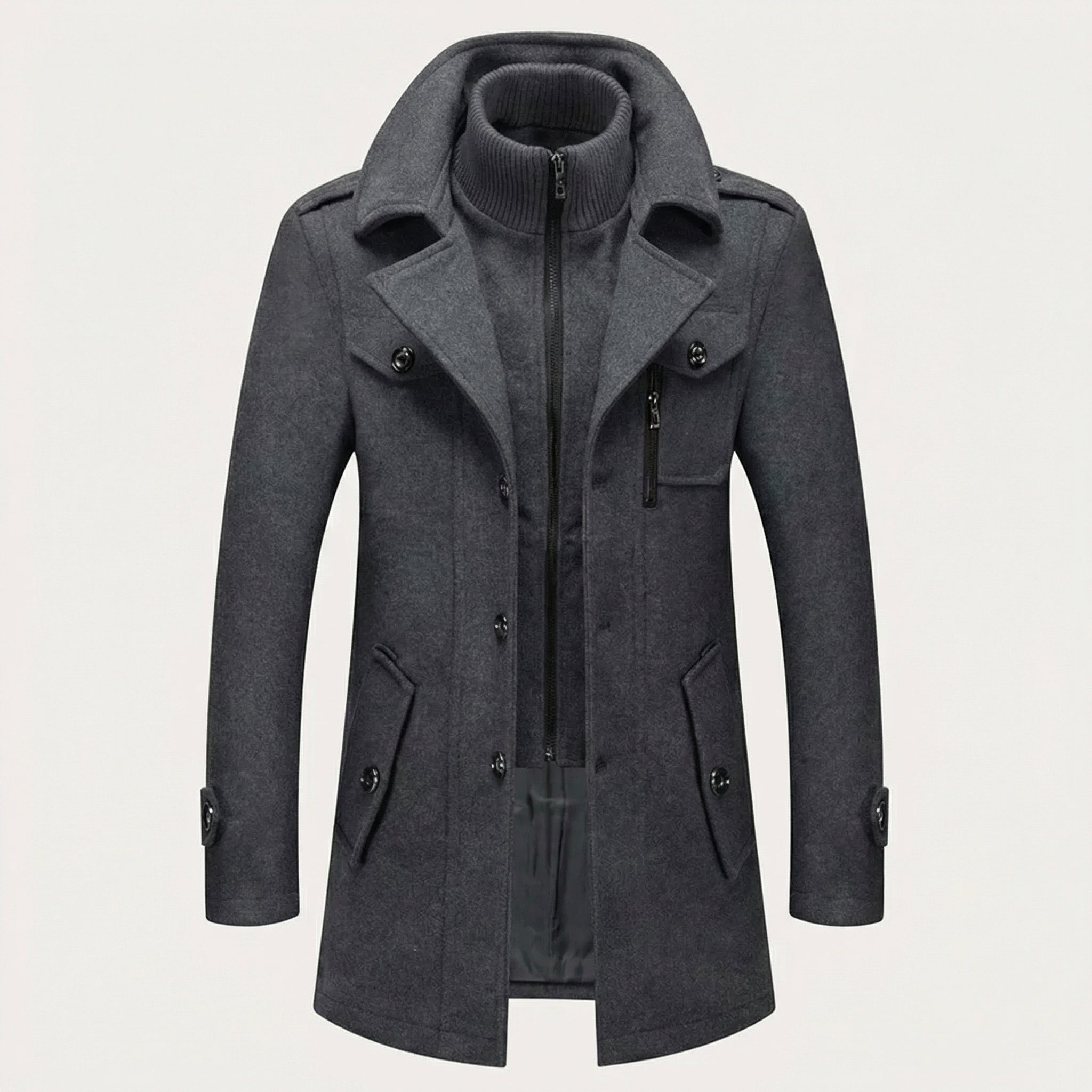 Manteau classique à double couche