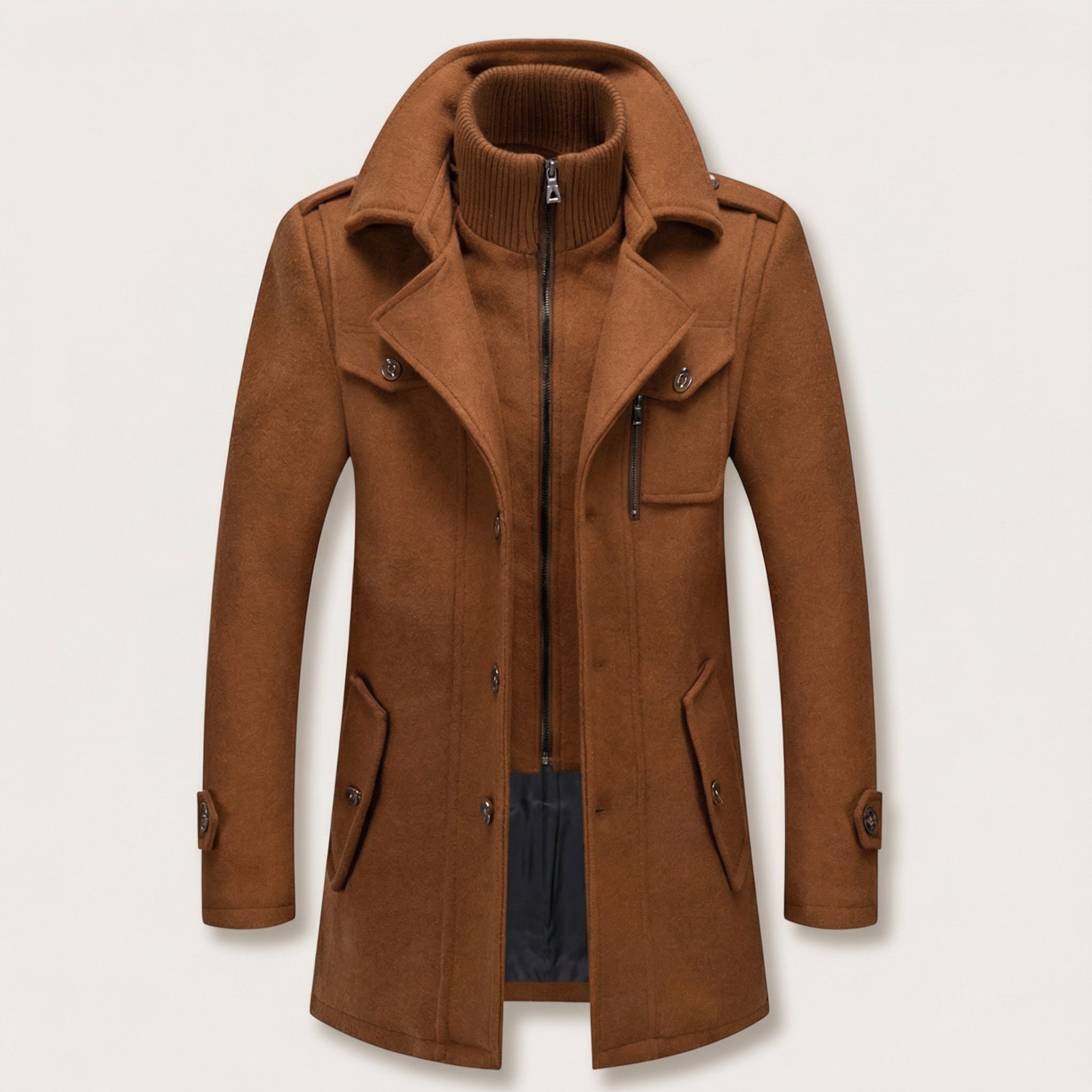 Manteau classique à double couche