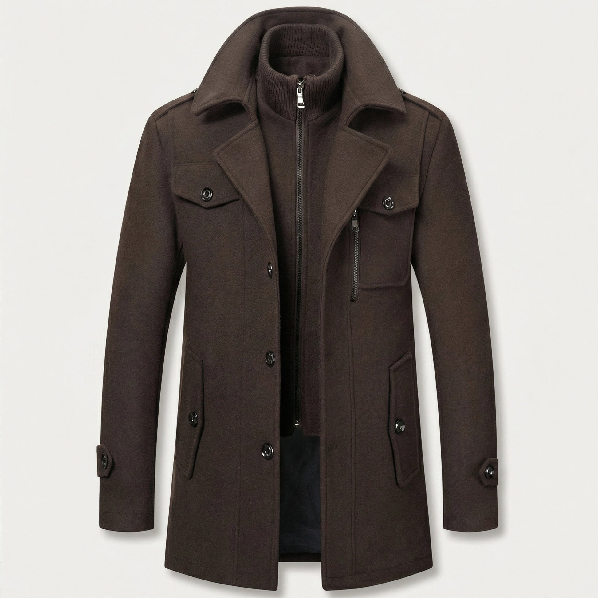 Manteau classique à double couche