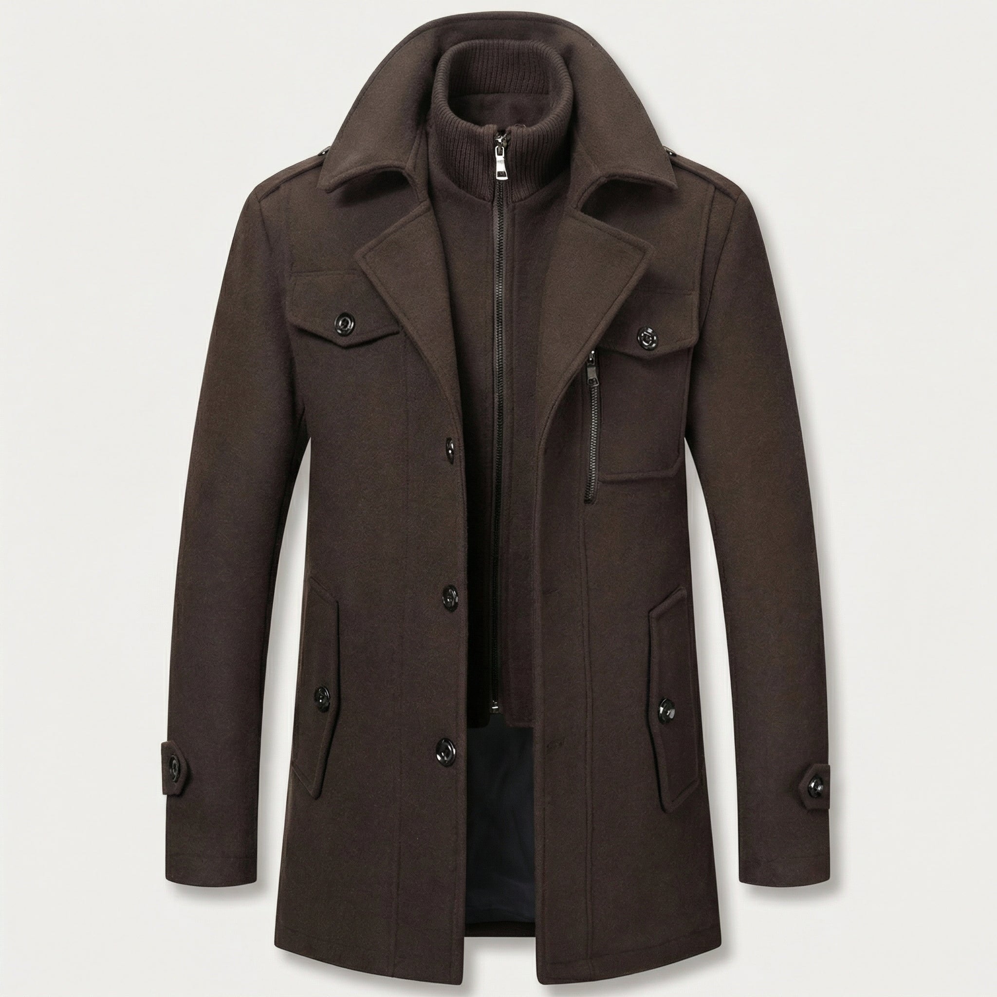 Manteau classique à double couche