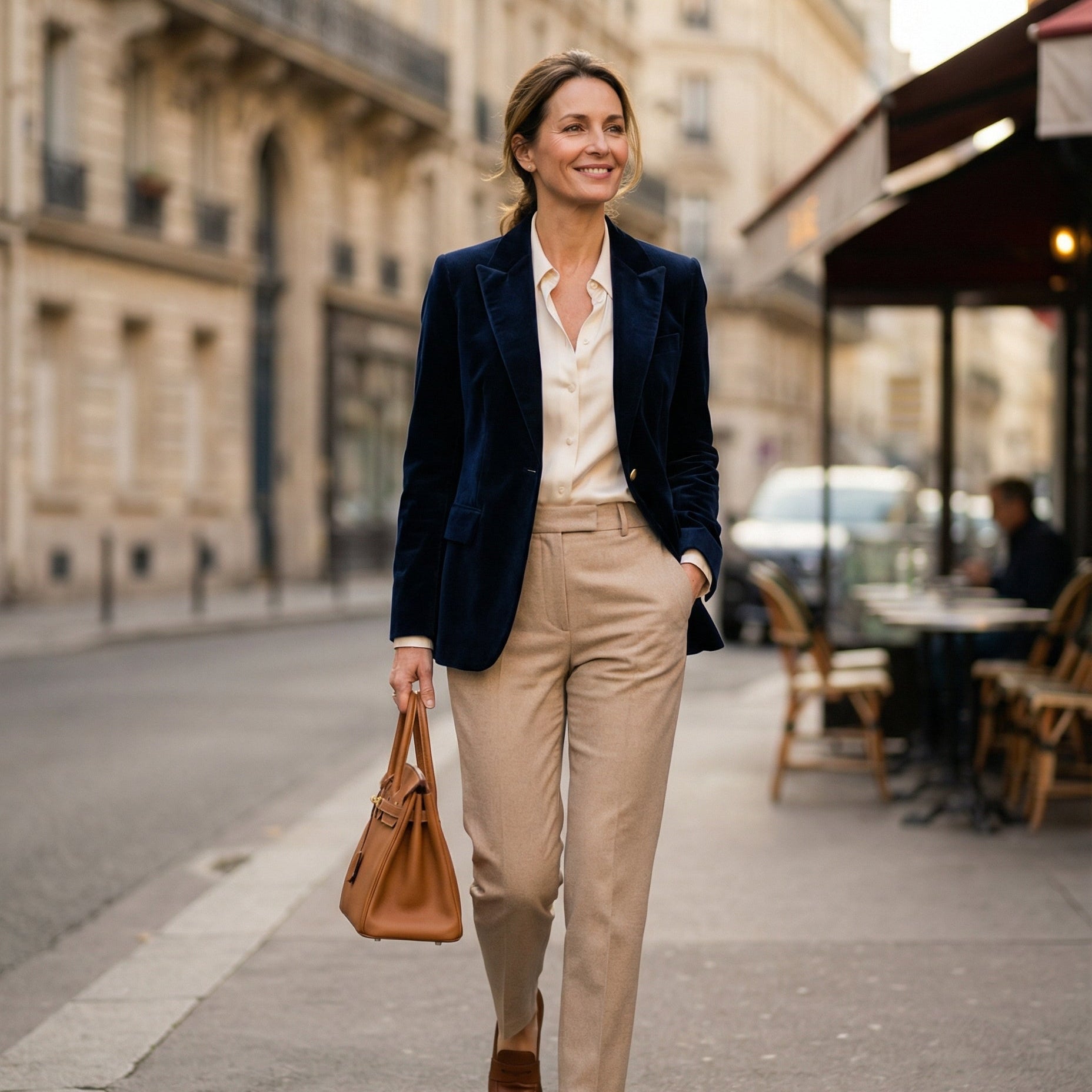 Blazer classique en velours ajusté