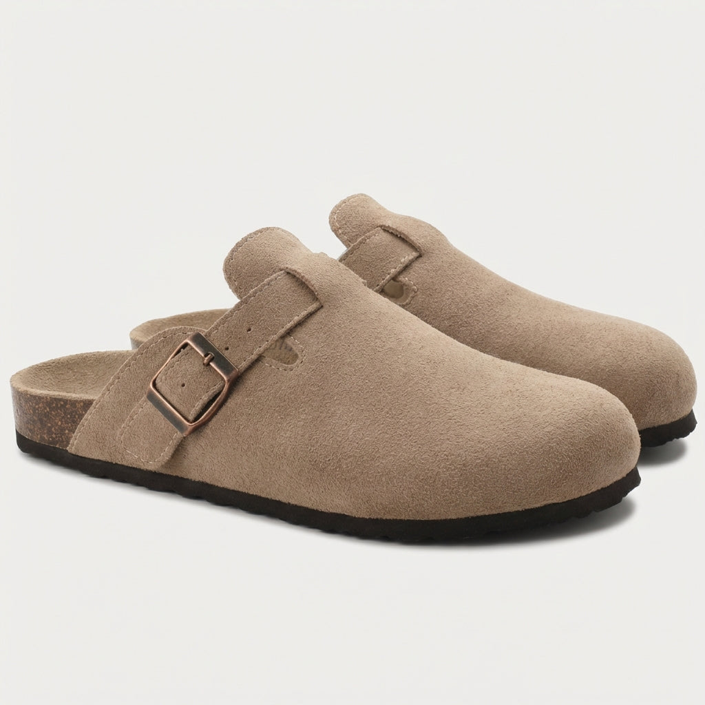 Mules Cuir Velours Classiques