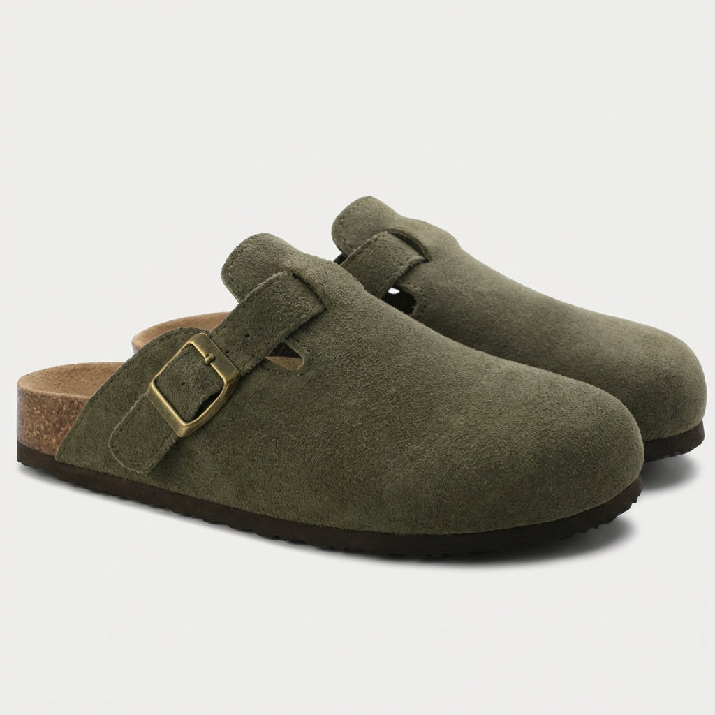 Mules Cuir Velours Classiques