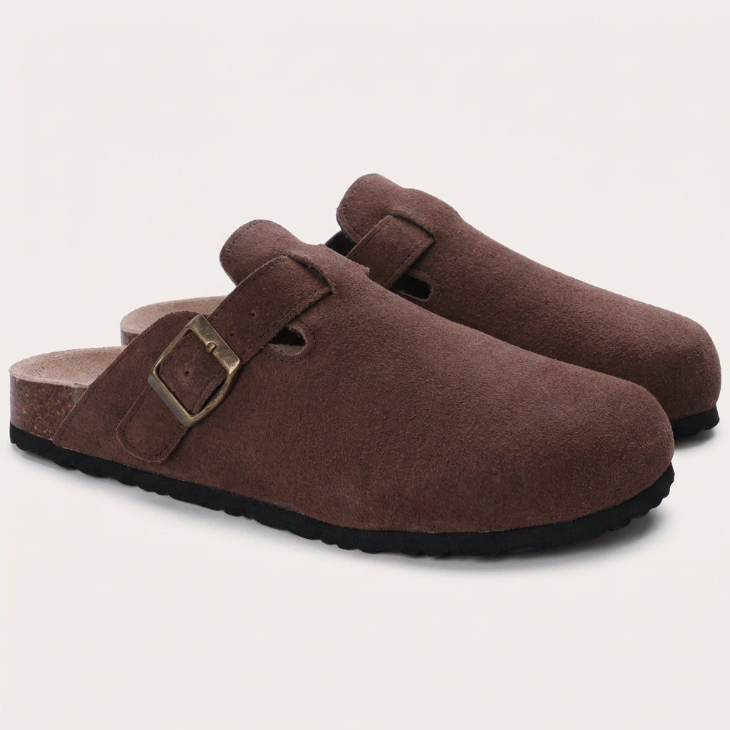 Mules Cuir Velours Classiques
