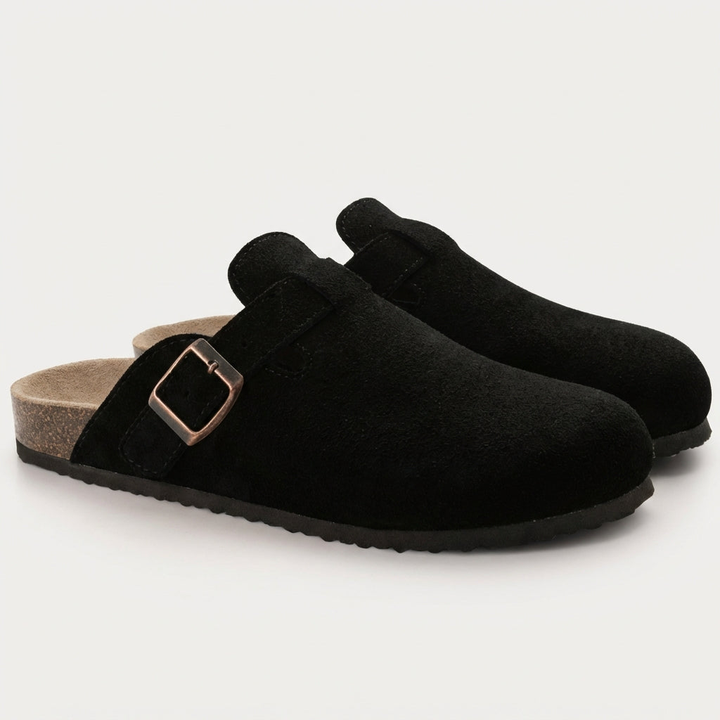 Mules Cuir Velours Classiques