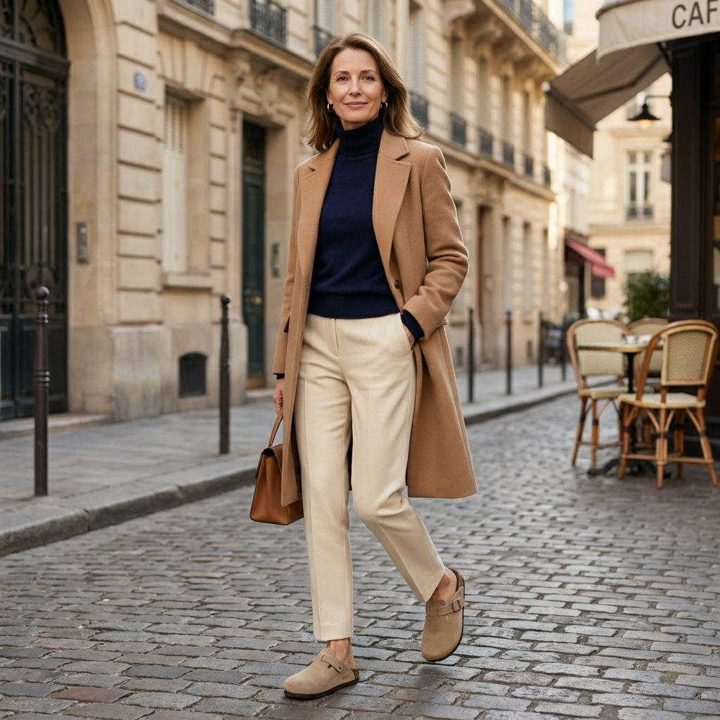 Mules Cuir Velours Classiques