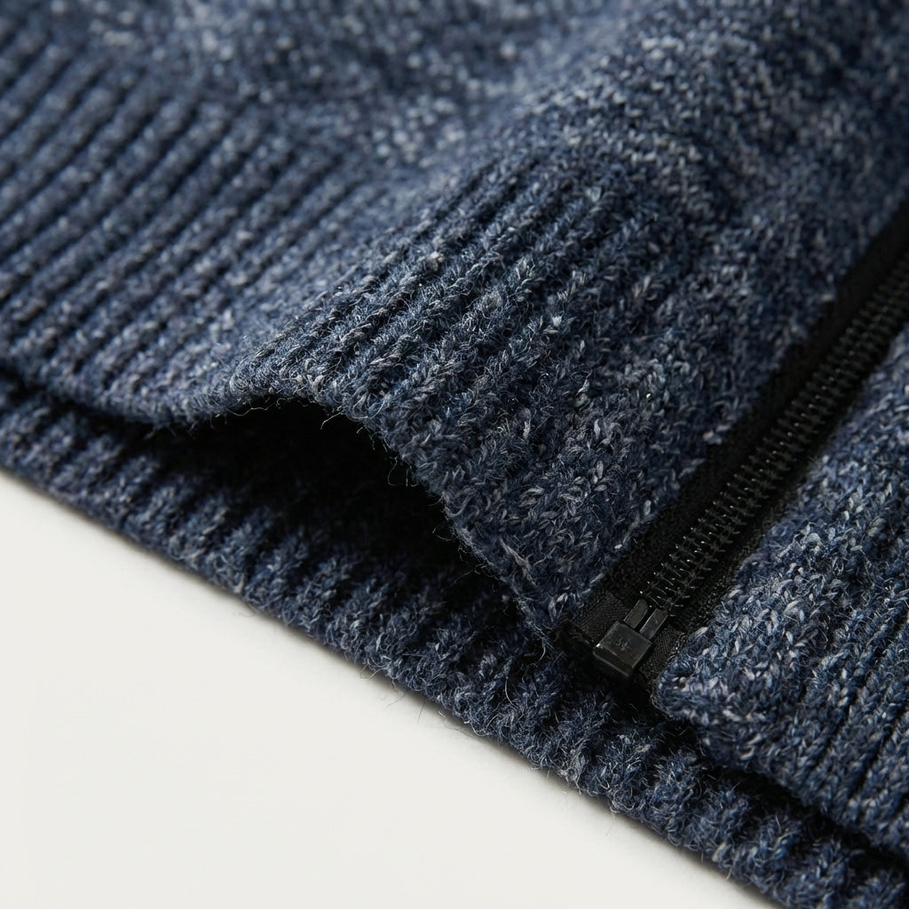 Gilet tricoté zippé homme