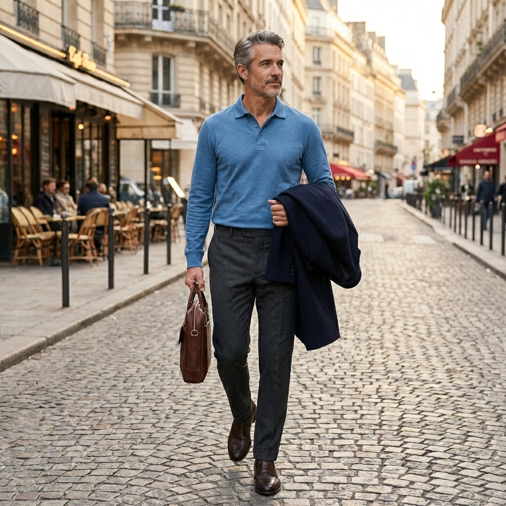 Polo manches longues classique