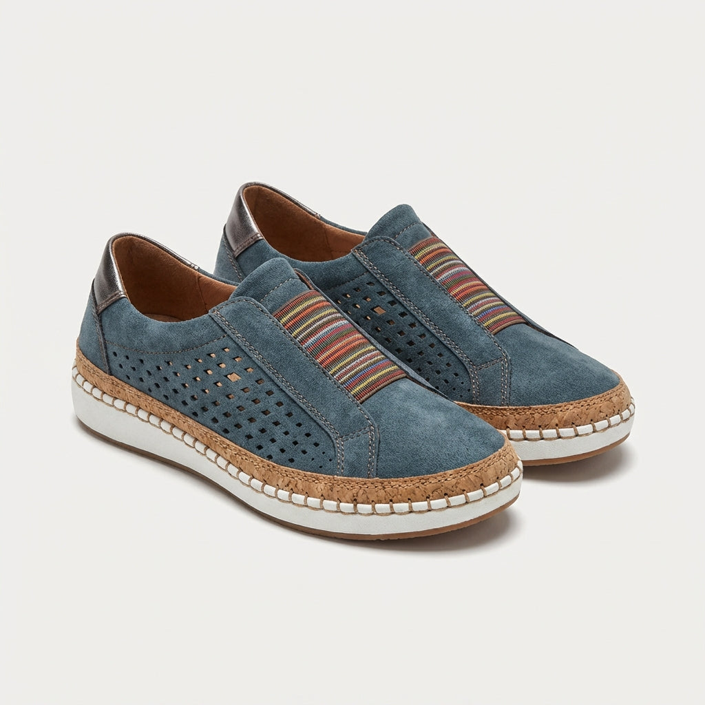 Baskets slip on perforées femme