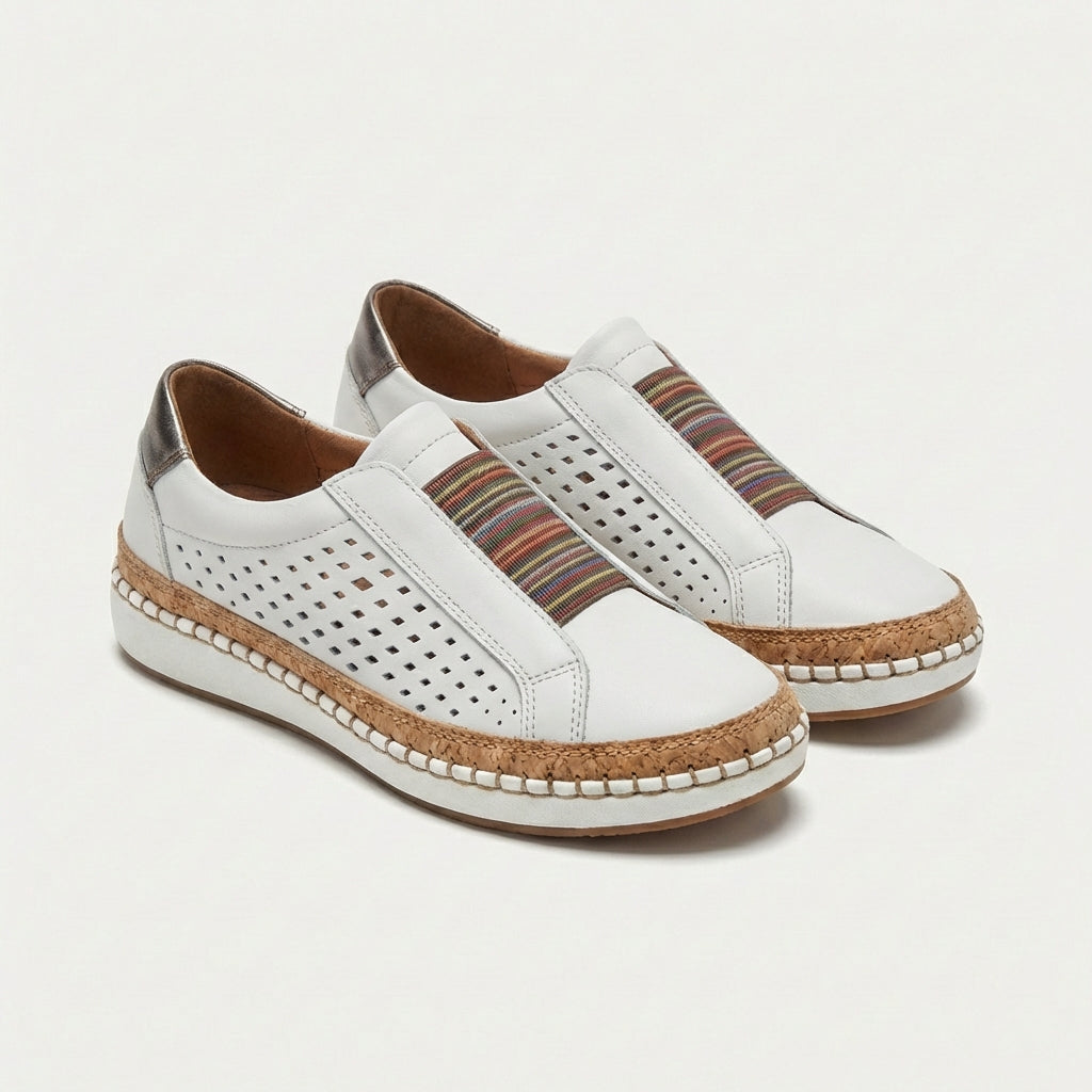 Baskets slip on perforées femme