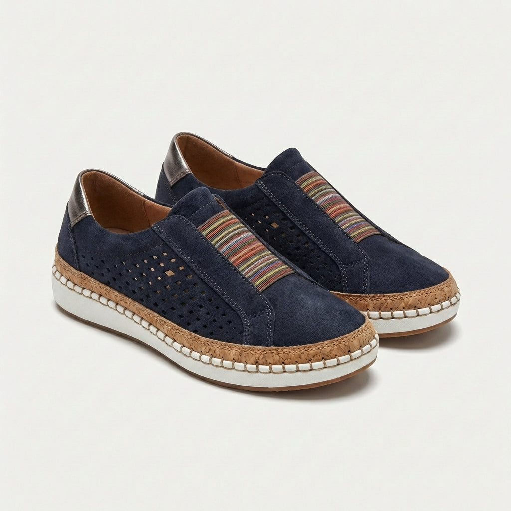 Baskets slip on perforées femme