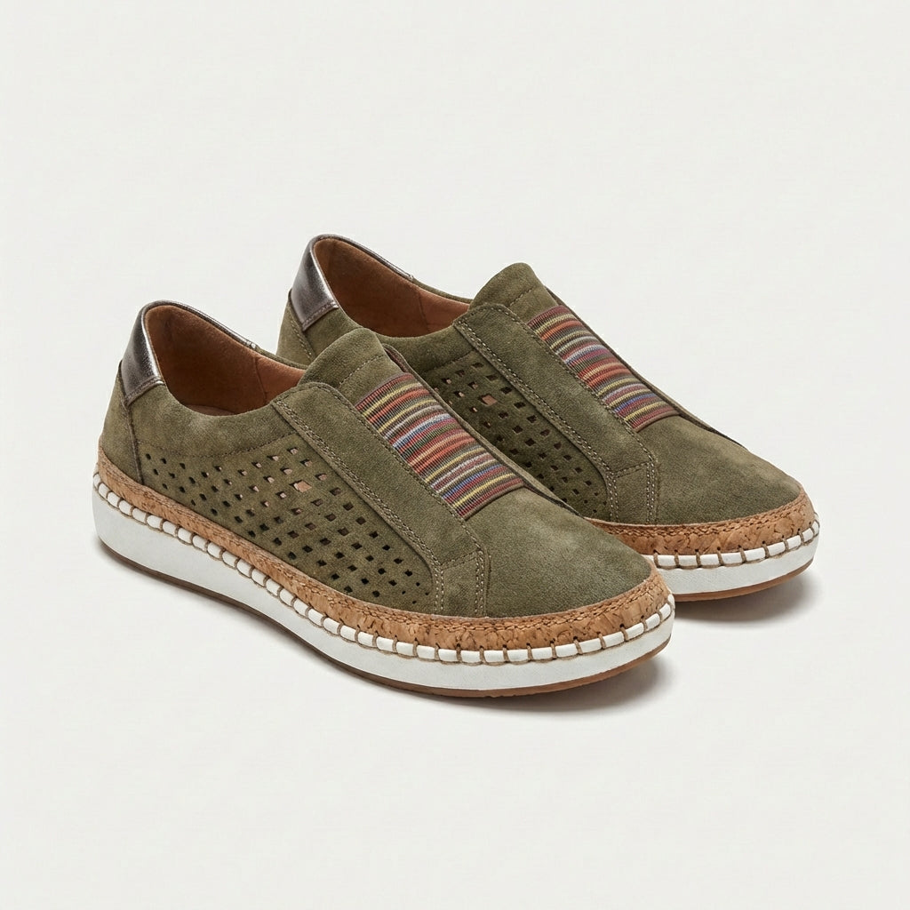 Baskets slip on perforées femme