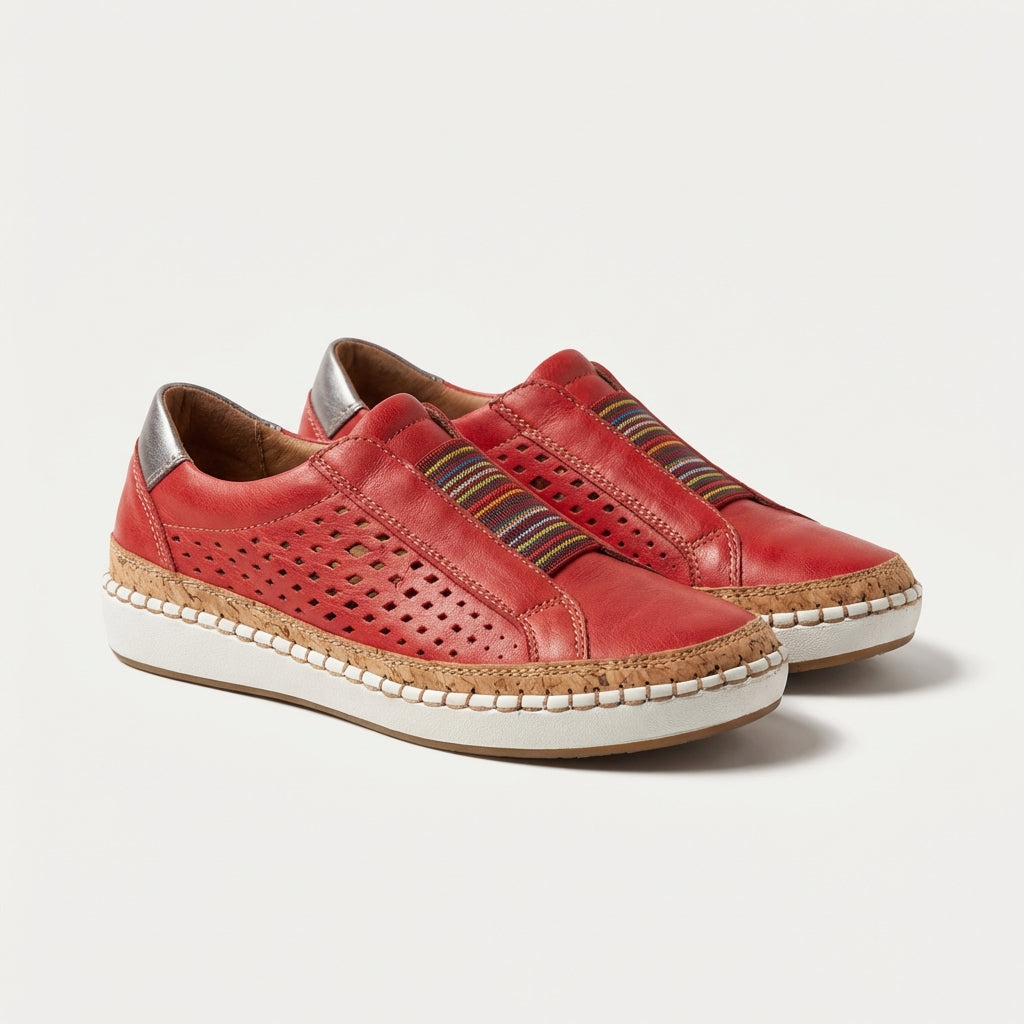 Baskets slip on perforées femme