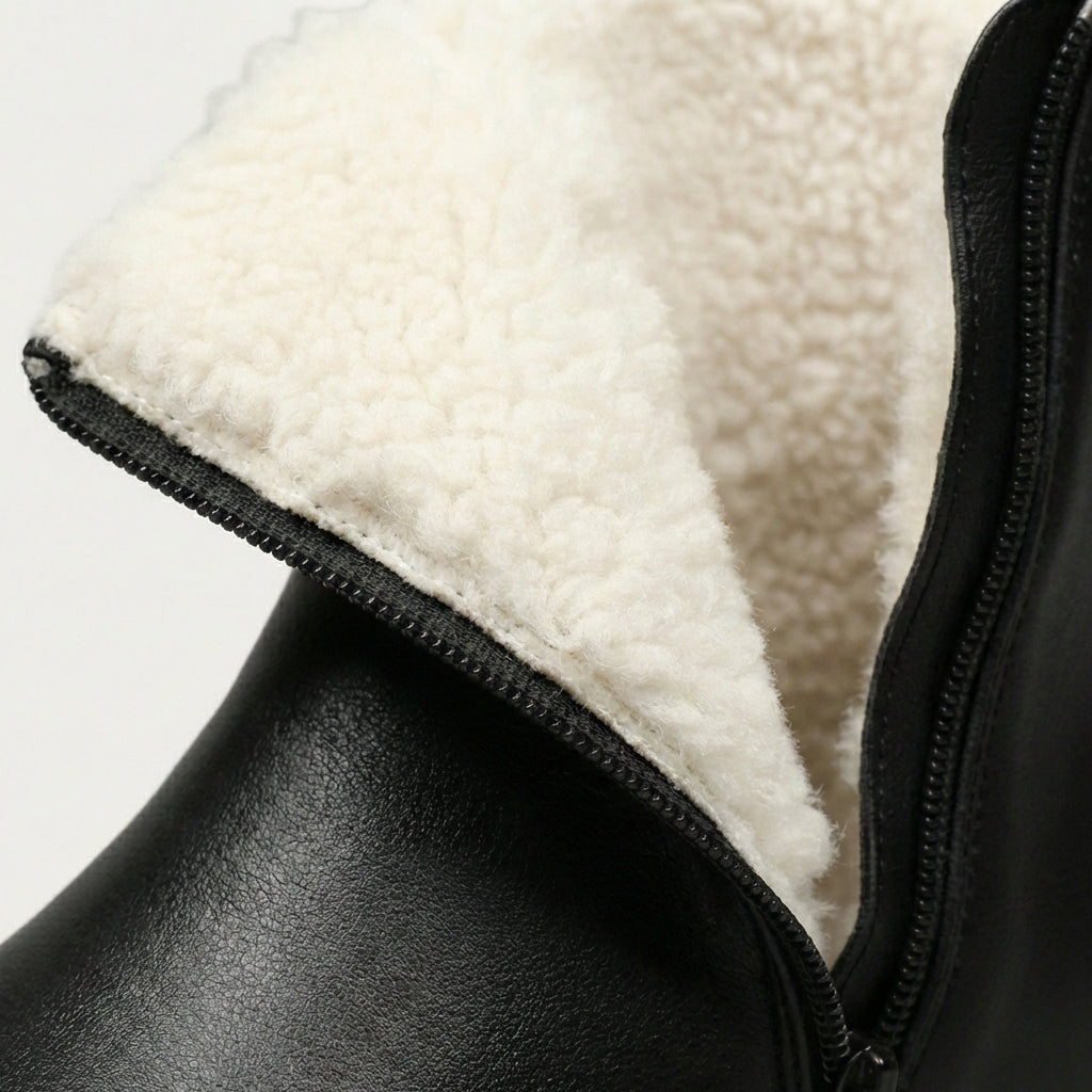 Bottines cuir doublure chaude femme