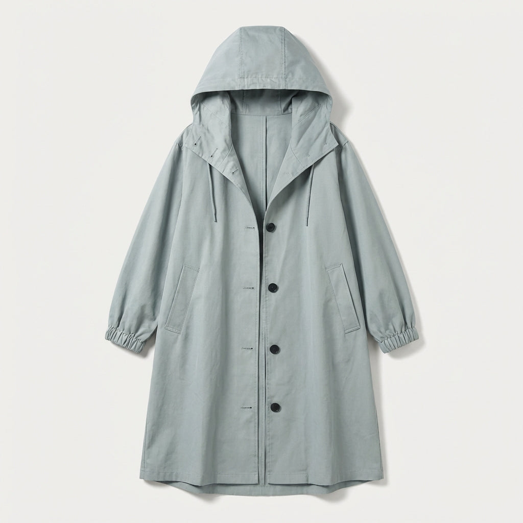 Manteau de pluie urbain à capuche femme