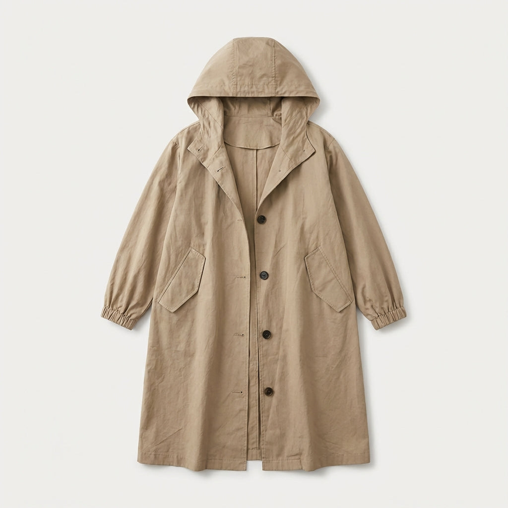 Manteau de pluie urbain à capuche femme