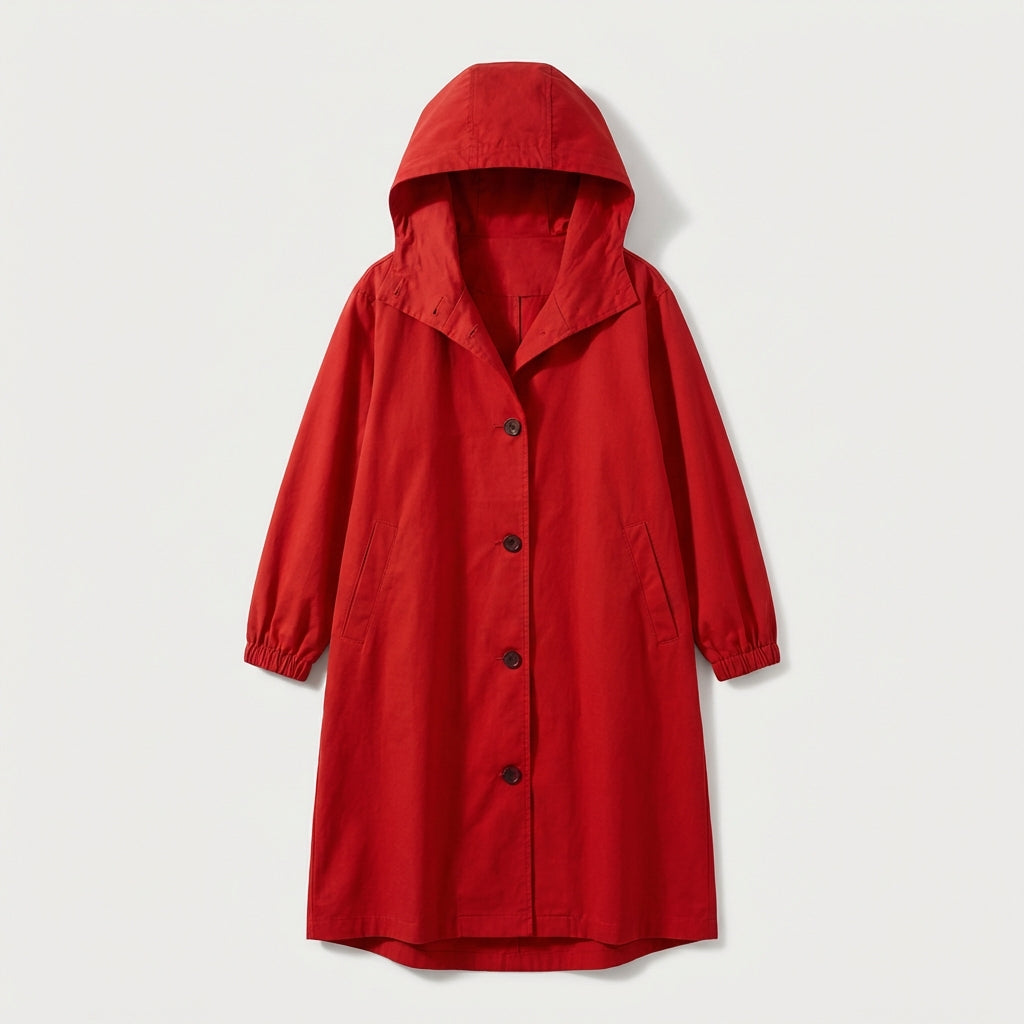 Manteau de pluie urbain à capuche femme