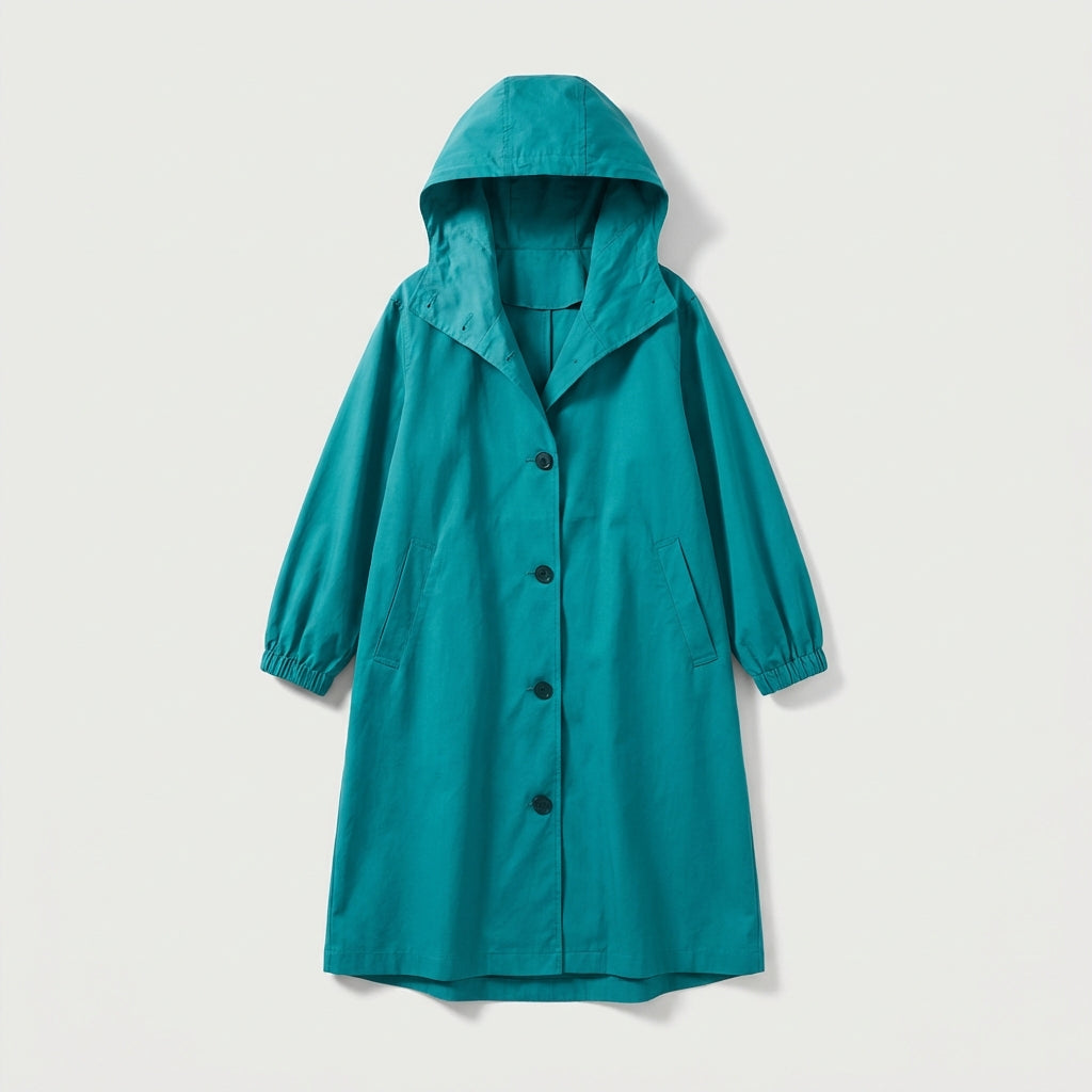 Manteau de pluie urbain à capuche femme
