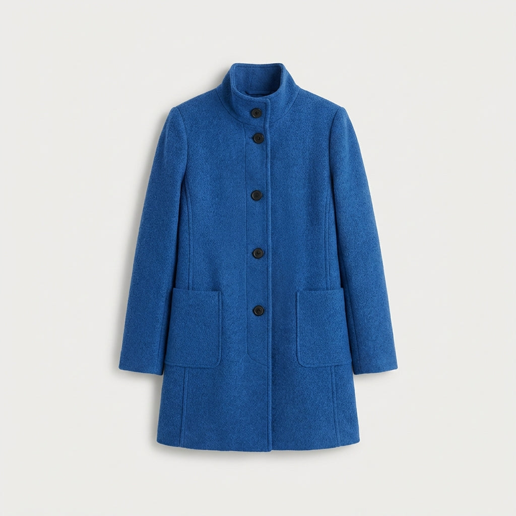 Manteau femme en mélange de laine