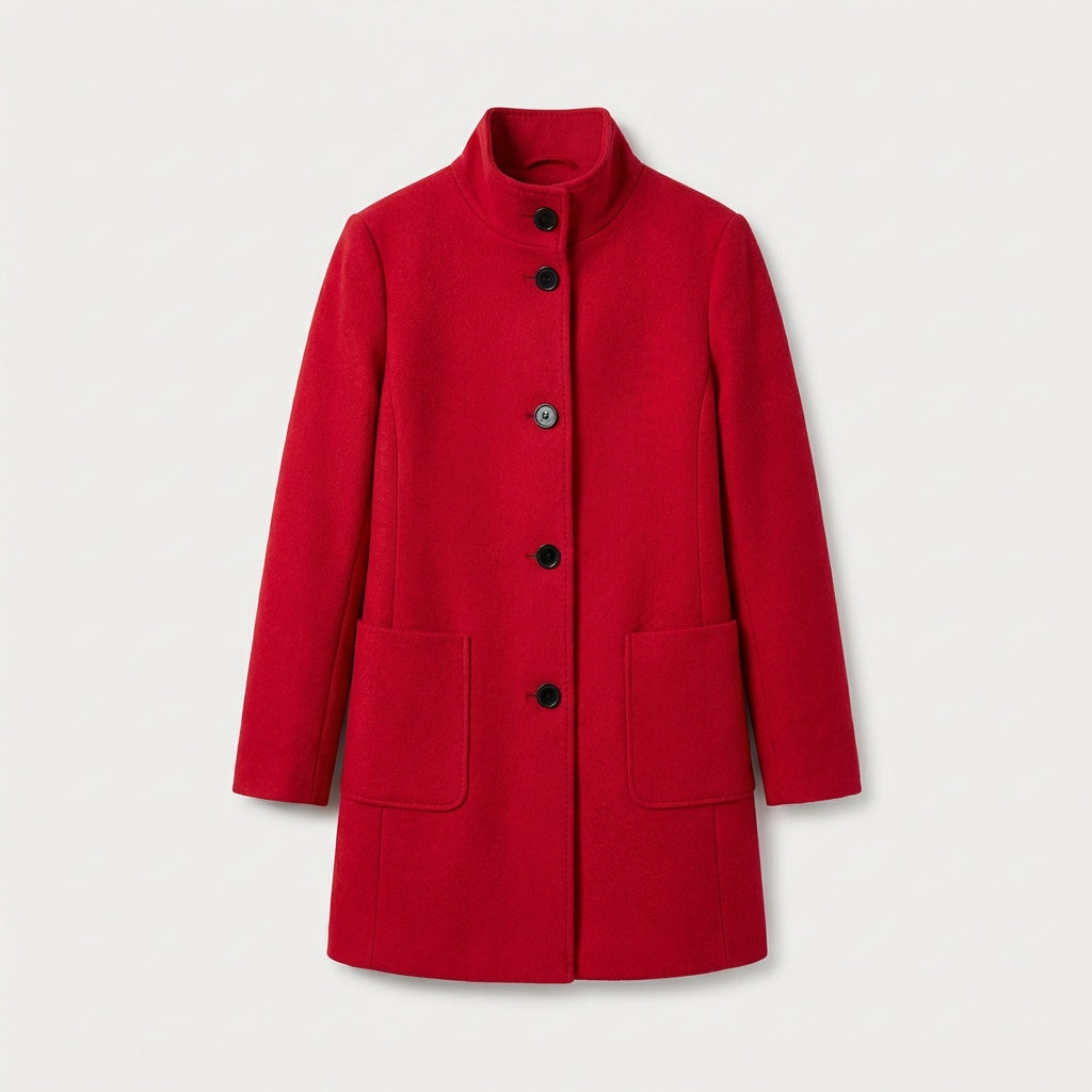 Manteau femme en mélange de laine