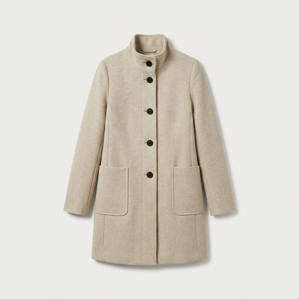 Manteau femme en mélange de laine