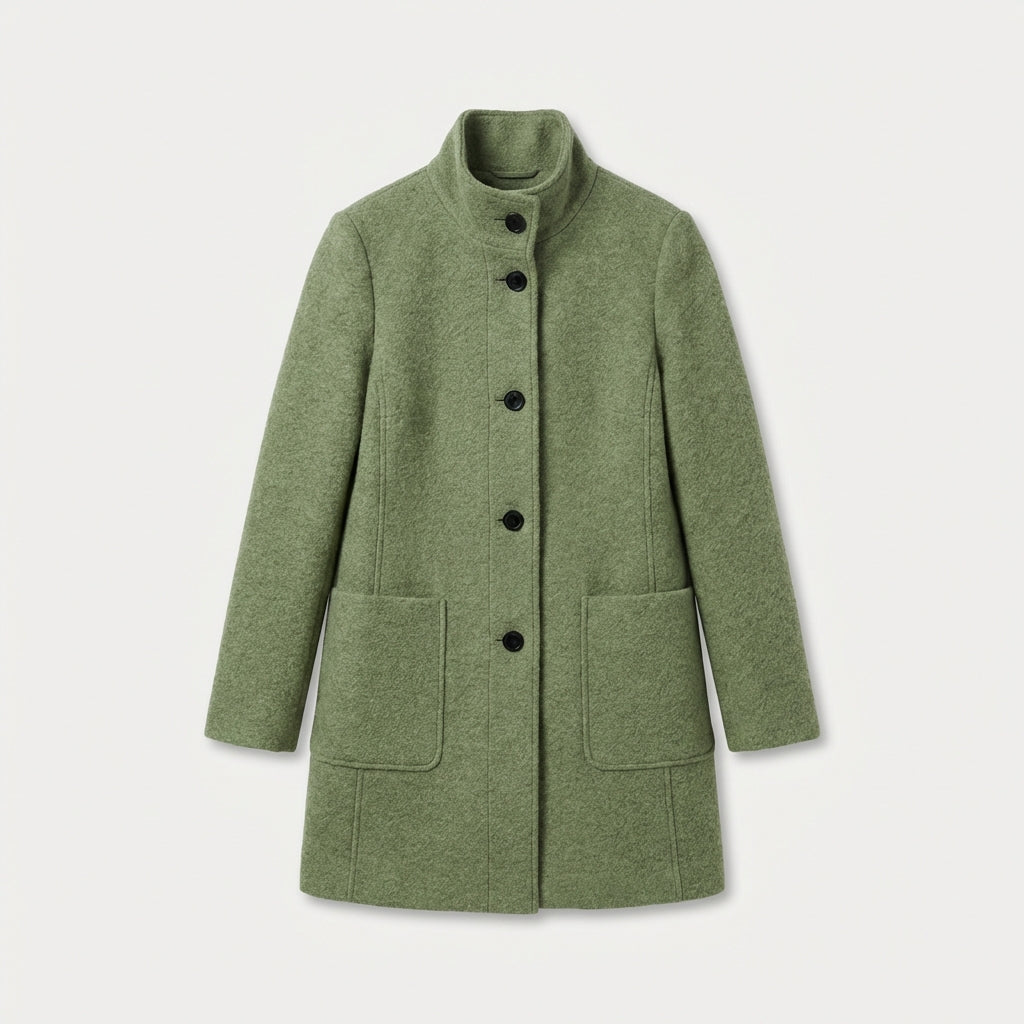 Manteau femme en mélange de laine