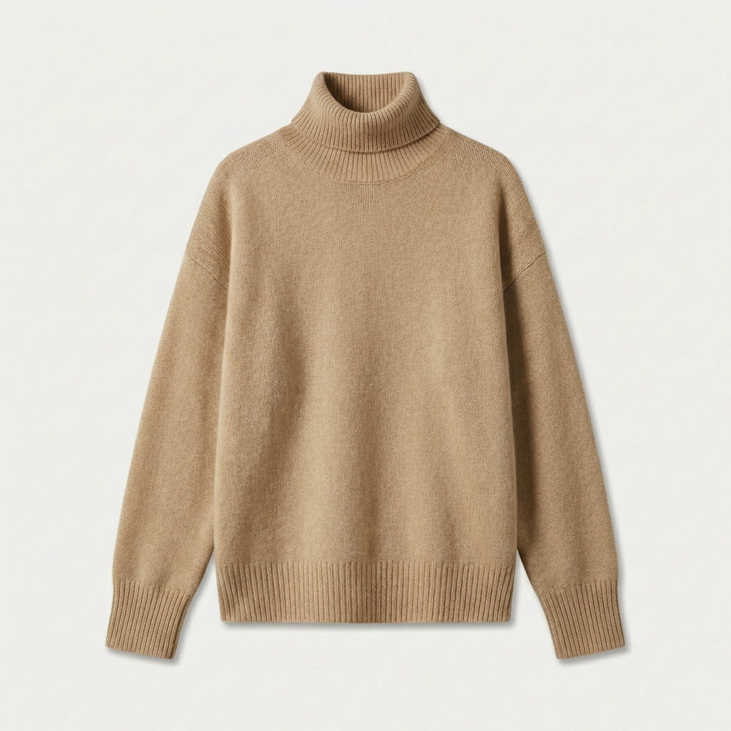 Pull col roulé en cachemire femme