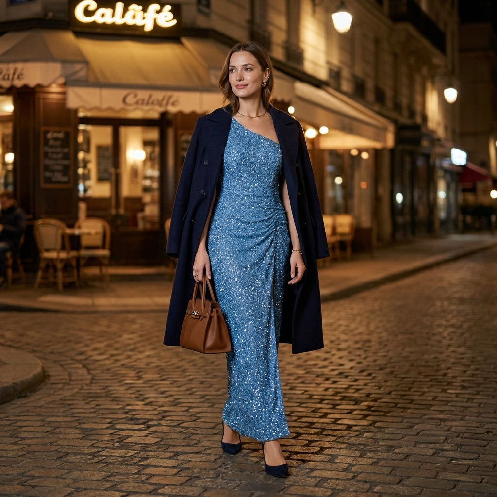 Robe longue moulante élégante femme